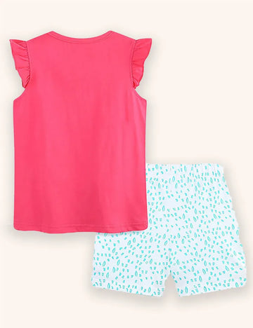 Giraffe Applique T-shirt Set